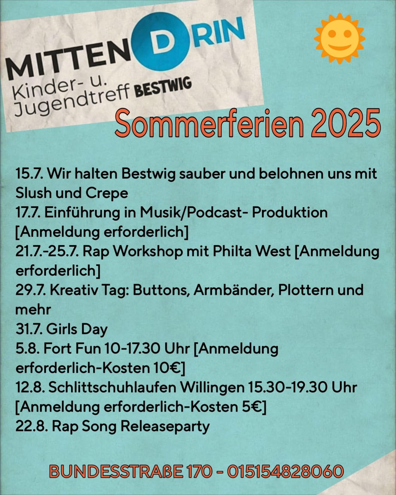 Sommerferien im Mittendrin Bestwig