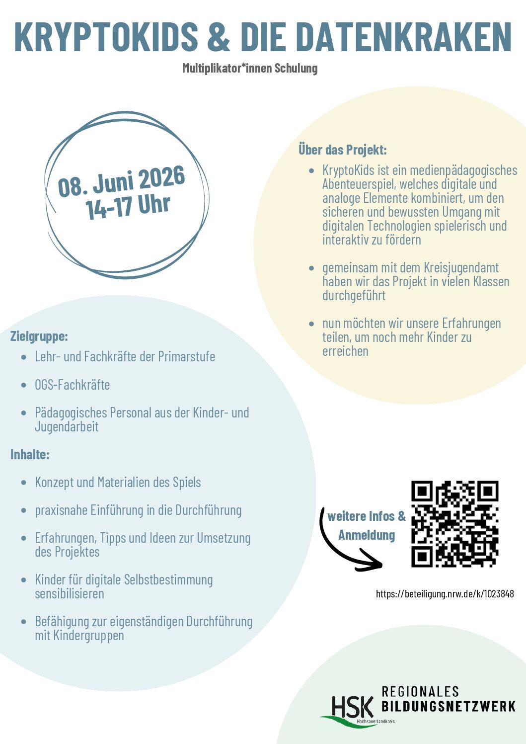 „KryptoKids“ Multiplikator:innenschulung für Medienprävention